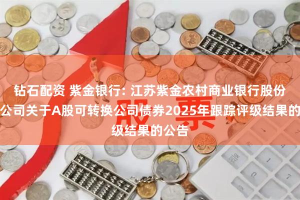 钻石配资 紫金银行: 江苏紫金农村商业银行股份有限公司关于A股可转换公司债券2025年跟踪评级结果的公告