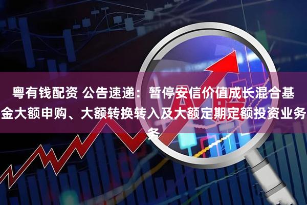 粤有钱配资 公告速递：暂停安信价值成长混合基金大额申购、大额转换转入及大额定期定额投资业务